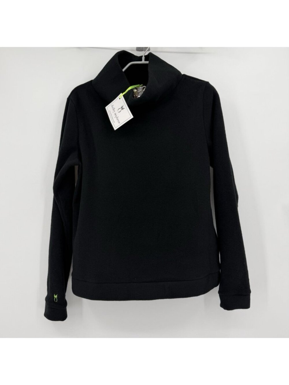 Dudley Stephens Park Slope Turtleneck Sweater Black Vello Fleece size M Medium